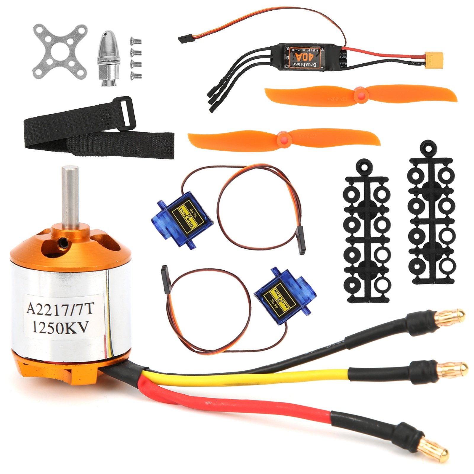 Rc Helicopter Motor - محرك 2217 KV1250 مع مروحة 8060