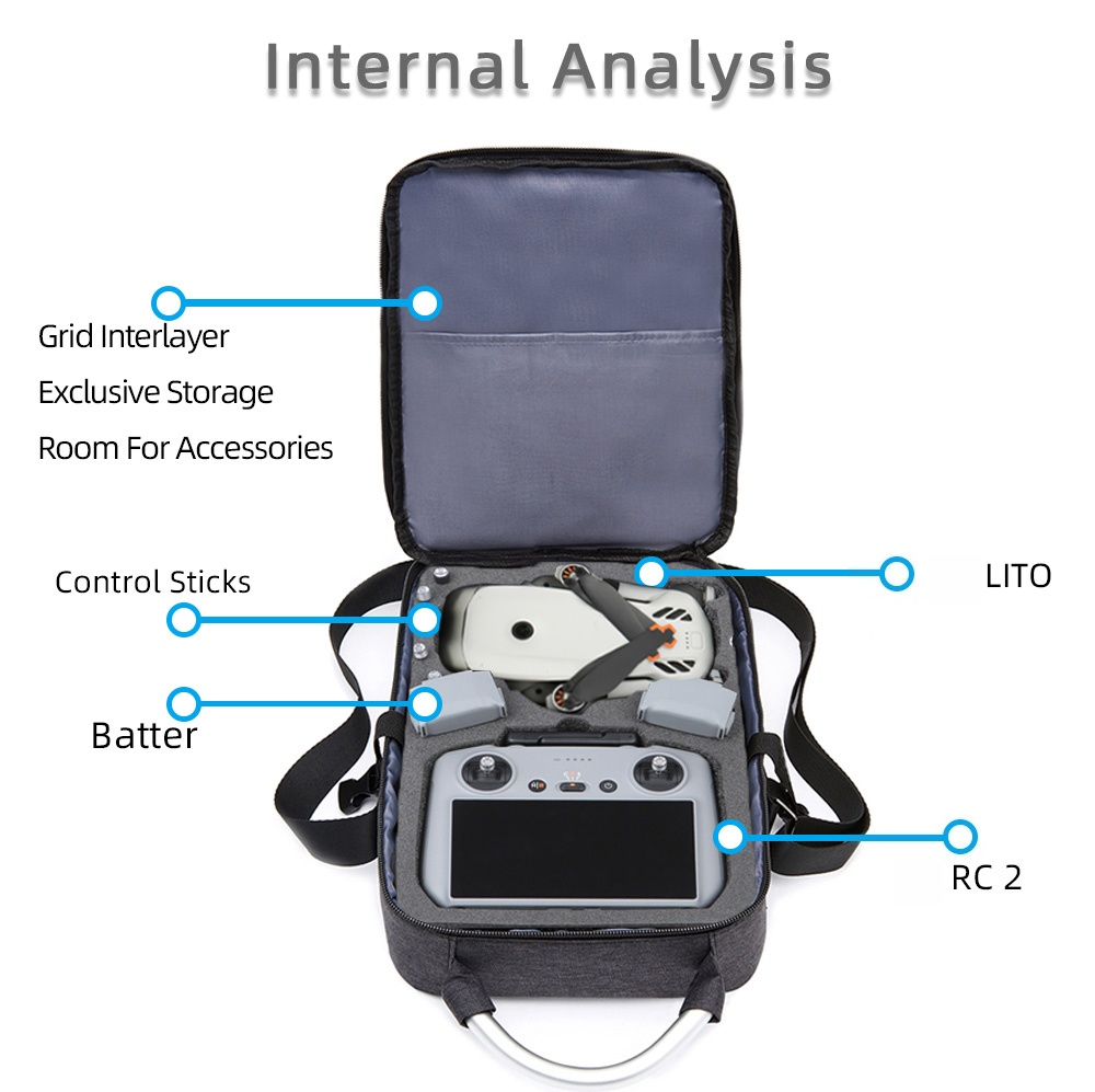 Rc Helicopter Bag - حقيبة واقية لـ DJI Lito X1/