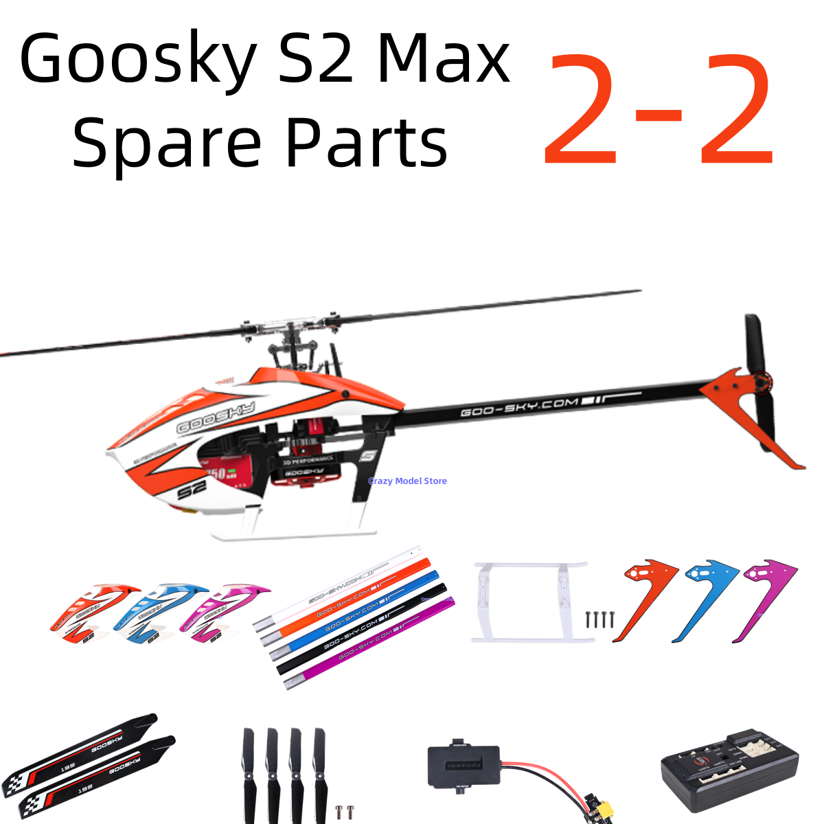 Rc Helicopter Bag - متوفر في المخزون Goosky S2 Max