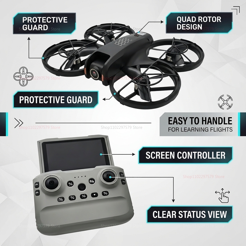 طائرة بدون طيار M5 ميني جديدة  - مراجعة Rc Helicopter Gyro وسعره