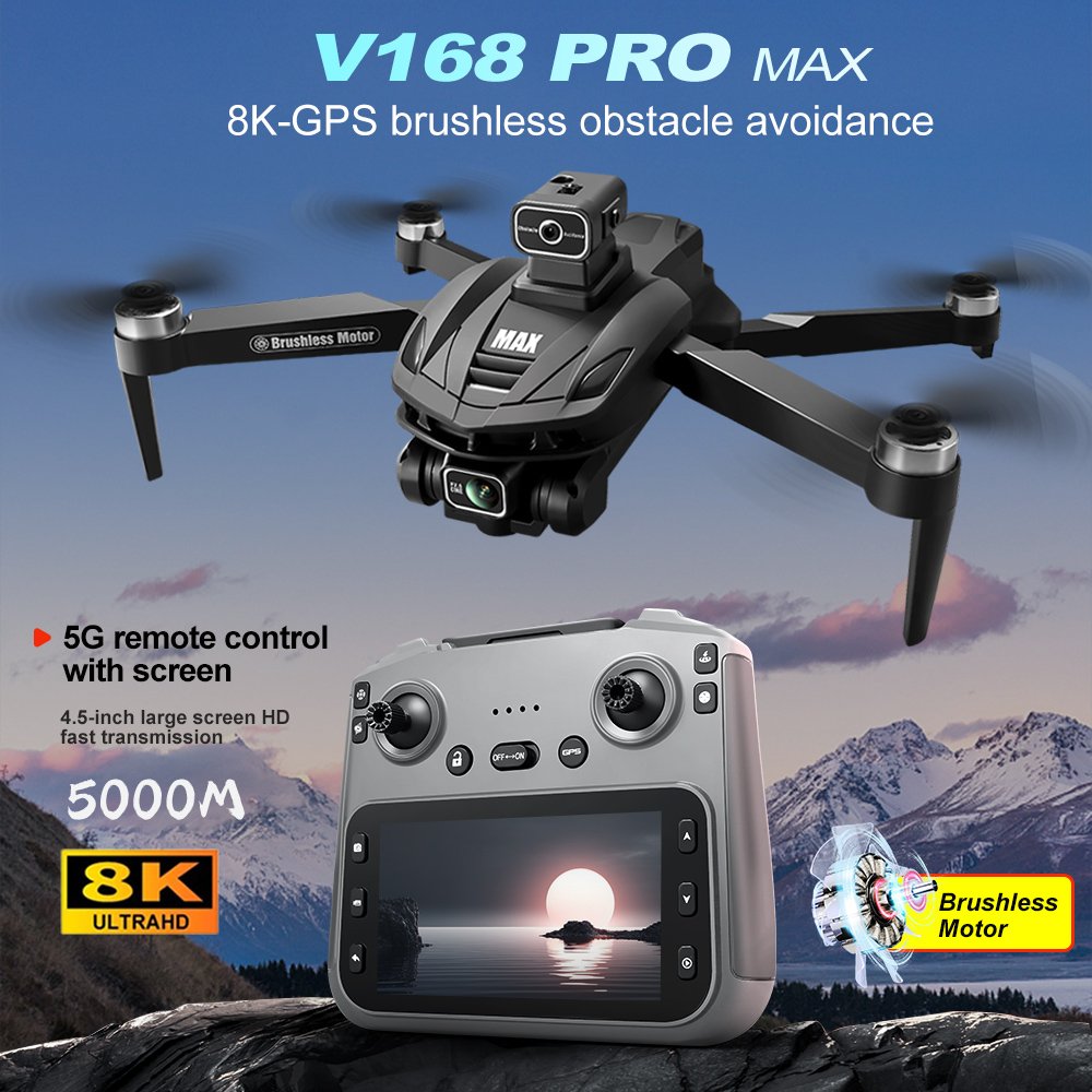V168 PRO Max GPS Drone 8K Prof - مراجعة Rc Helicopter Electric وسعره