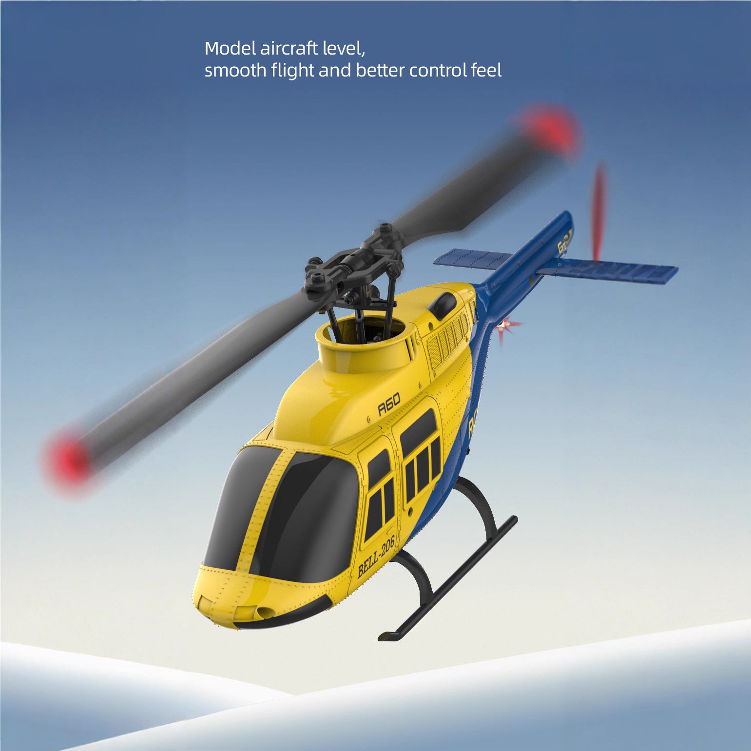 A60 1/42 مقياس الجرس 206 RC هل - مراجعة Rc Helicopter Single Rotor وسعره