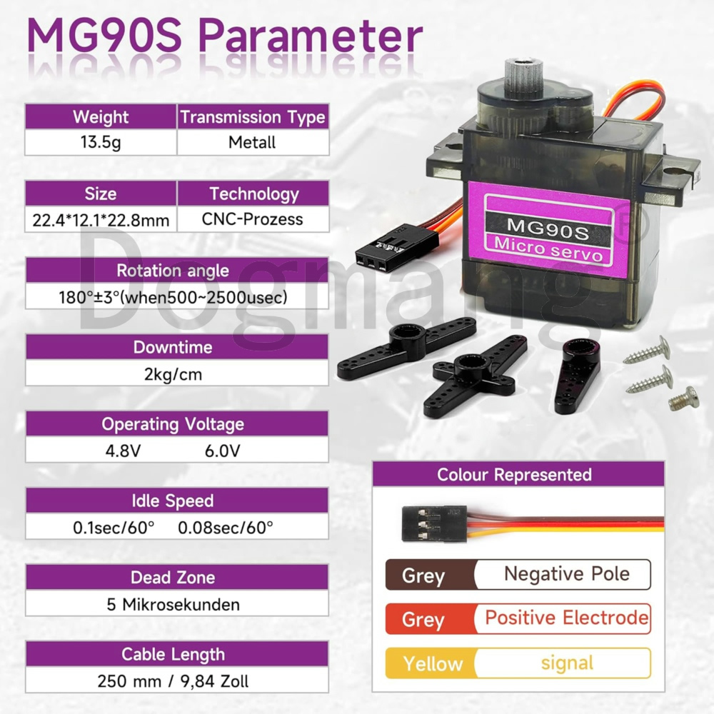 MG90S سيرفو 1/2/4/10/20/50 قطع - مراجعة Rc Helicopter Servo وسعره